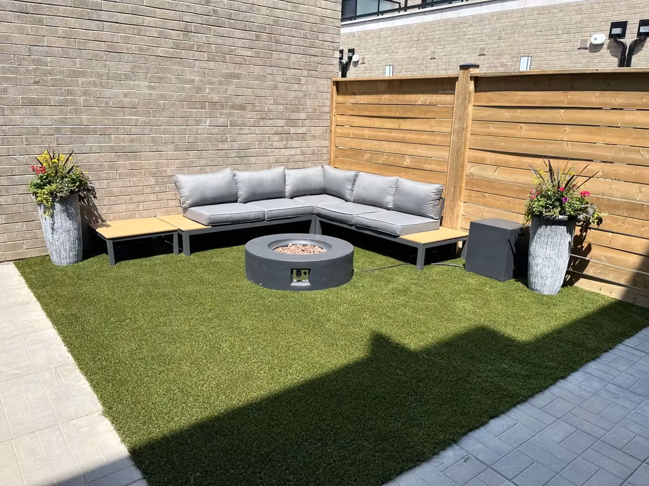 Completed residential artificial grass project